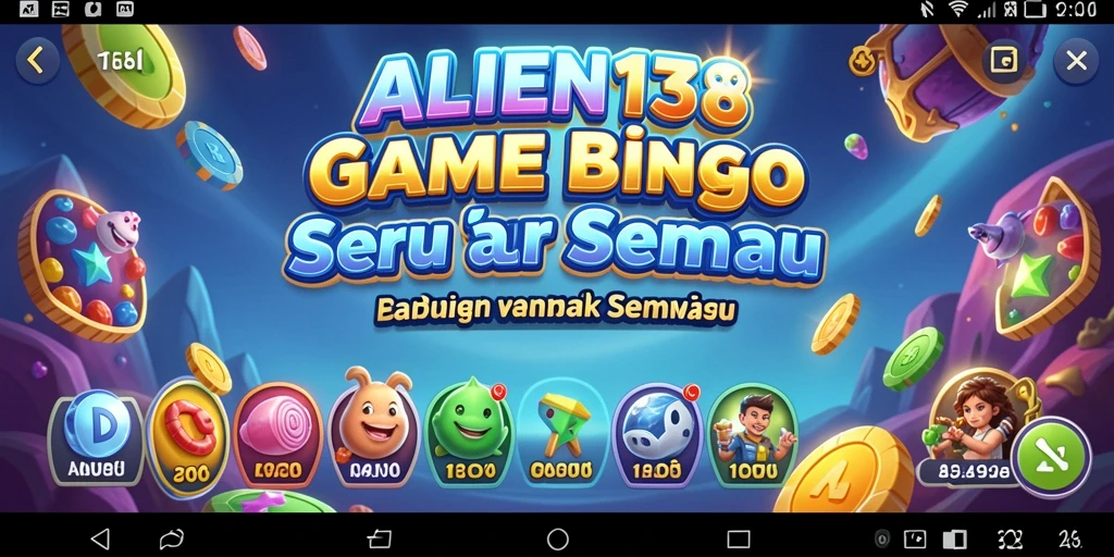 Tampilan gameplay seru dari ALIEN138 dengan suasana bingo yang menyenangkan.