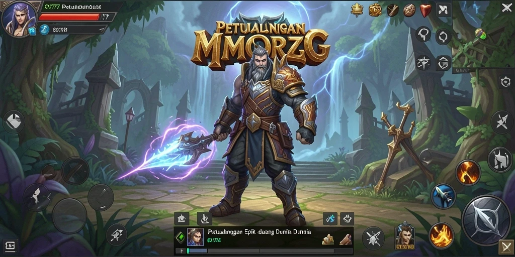 Tangkapan layar menunjukkan petualangan seru dalam gameplay MMORPG.