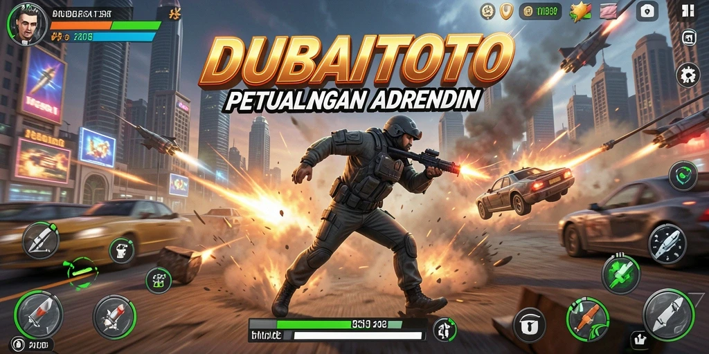 Tampilan gameplay seru DUBAITOTO dengan aksi penuh adrenalin.