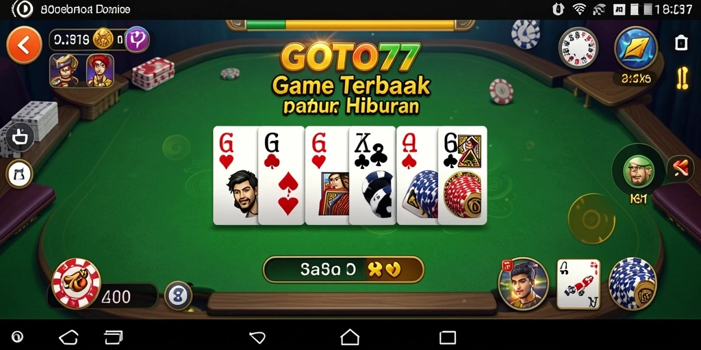 Tampilan gameplay Domino di GOTO77 yang seru dan menantang.