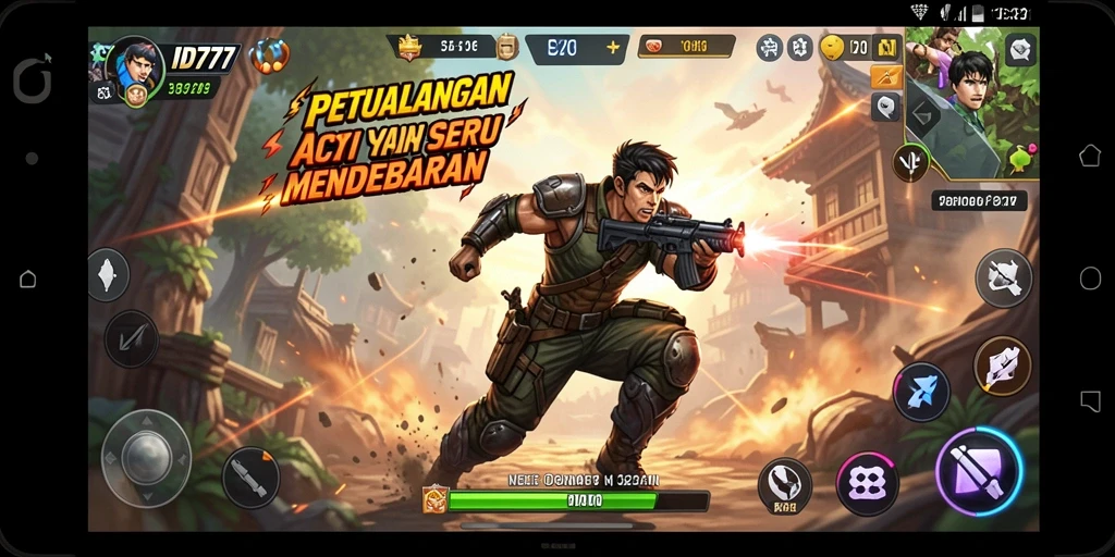 Tampilkan aksi seru dalam gameplay ID777 yang mendebarkan.