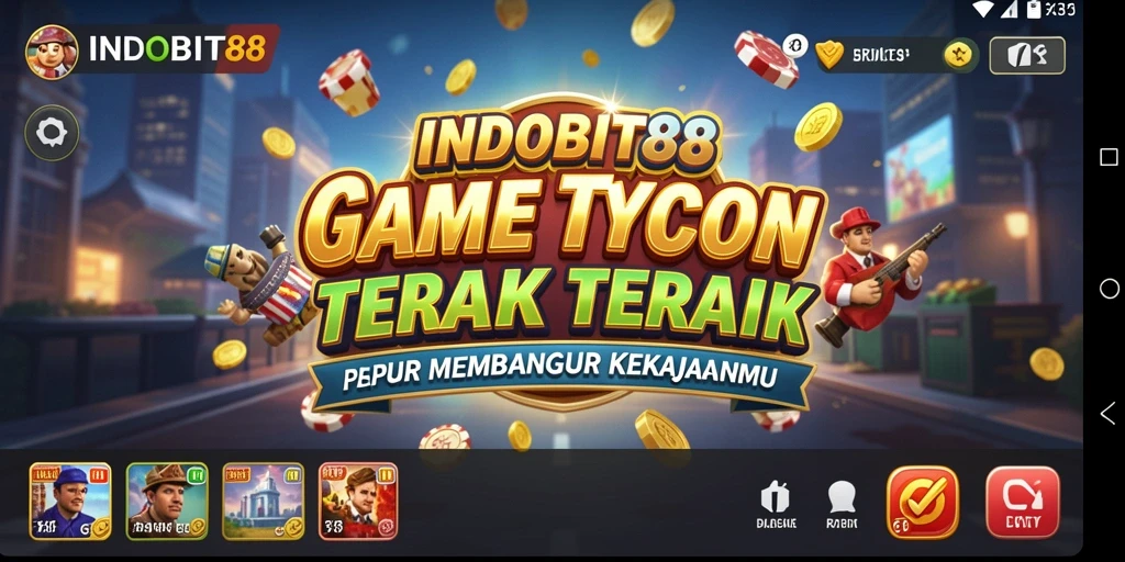 Tangkapan layar INDOBIT88 menunjukkan antarmuka gameplay Tycoon yang menarik.