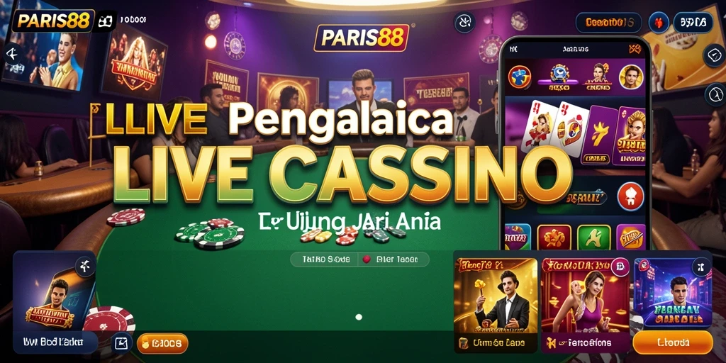 Tampilan gameplay Live Casino yang mendebarkan di PARIS88.