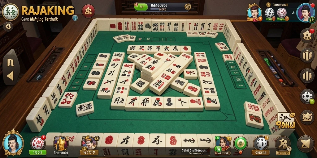 Screenshot gameplay RAJAKING yang menampilkan keseruan permainan Mahjong.
