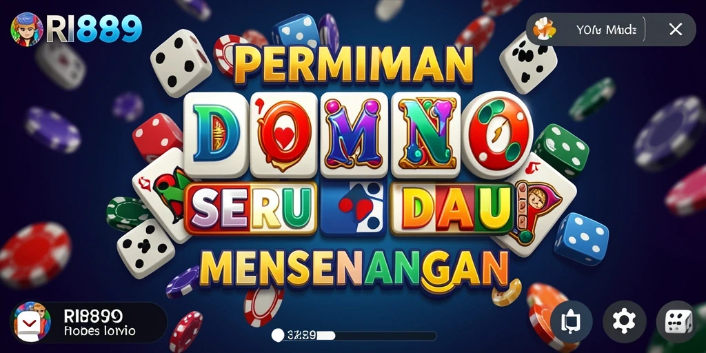 Screenshot gameplay RI889 menunjukkan suasana permainan Domino yang seru dan interaktif.