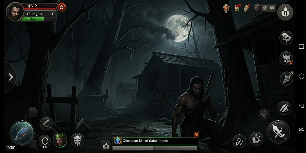 Screenshot gameplay RPVIP1 menampilkan suasana mencekam dan menakutkan.