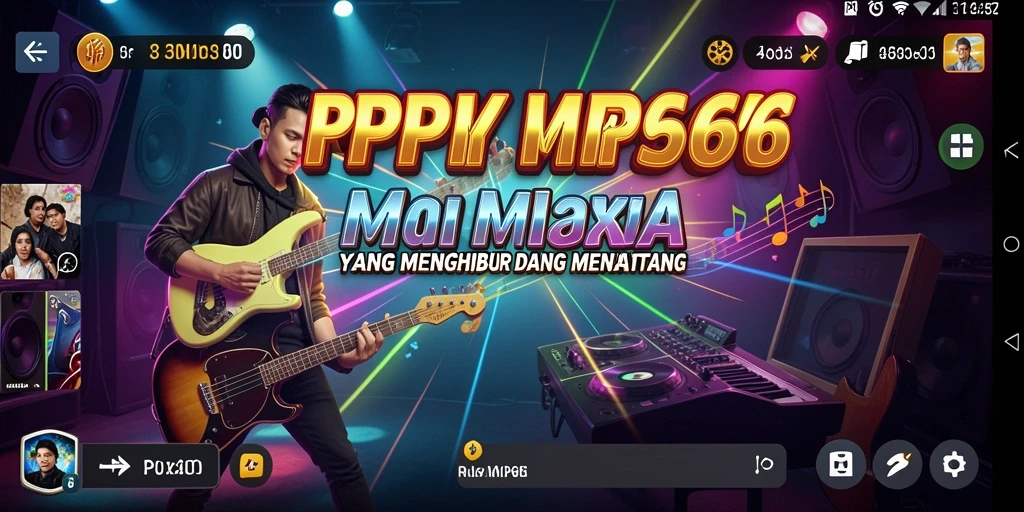 Tampilan menarik dari gameplay RPVIP6 dengan berbagai lagu favorit.