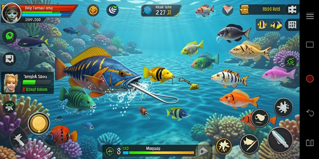 Tampilan menarik dari gameplay Tembak Ikan yang seru di RVIP3.