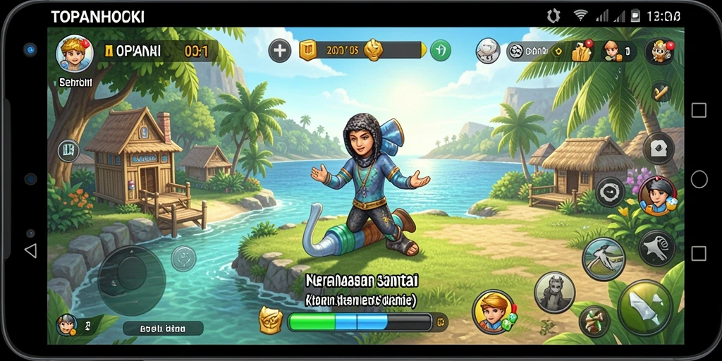 Tampilan gameplay menarik dari TOPANHOKI yang seru dan interaktif.