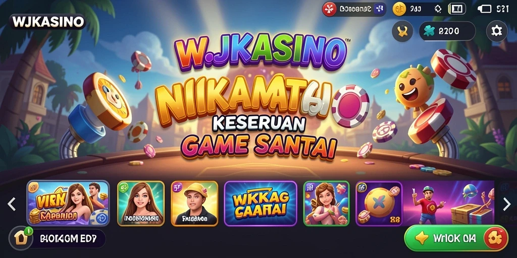 Tampilan utama gameplay <strong>WJKASINO</strong> dengan elemen kasino yang menyenangkan.